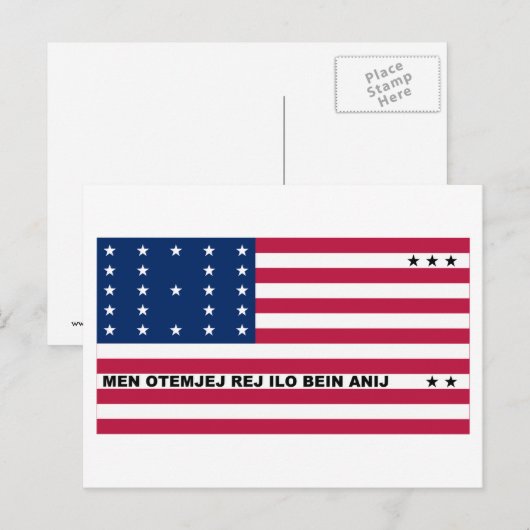 Bikini Atoll Flag Briefkaart (Voorkant / Achterkant)