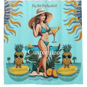 Bikini Babe Groot Pet- Grote Cocktail Thunder_Cove Douchegordijn
