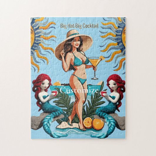 Bikini Babe Groot Pet- Grote Cocktail Thunder_Cove Legpuzzel (Verticaal)