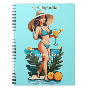 Bikini Babe Groot Pet- Grote Cocktail Thunder_Cove Notitieboek