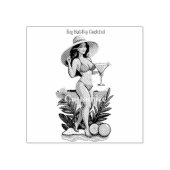 Bikini Babe Groot Pet- Grote Cocktail Thunder_Cove Rubberstempel (Afrduk)