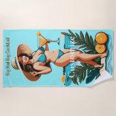 Bikini Babe Groot Pet- Grote Cocktail Thunder_Cove Strandlaken (Voorkant)
