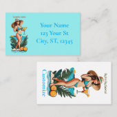 Bikini Babe Groot Pet- Grote Cocktail Thunder_Cove Visitekaartje (Voorkant / Achterkant)