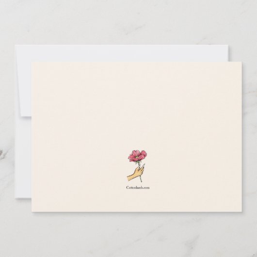 Bikini Babe Invitation Kaart (Achterkant)