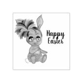Bikini Baby Bunny Easter Custom Happy Easter Rubberstempel (Afrduk)