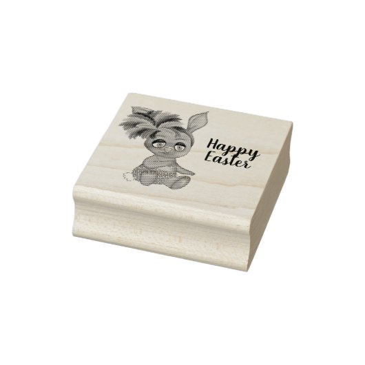 Bikini Baby Bunny Easter Custom Happy Easter Rubberstempel (Stempel)