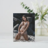 Bikini Beach Babe Beauty Photo Briefkaart (Staand voorkant)