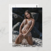 Bikini Beach Babe Beauty Photo Briefkaart (Voorkant / Achterkant)