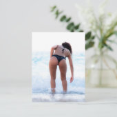 Bikini Beach Babe! briefkaart foto's (Staand voorkant)