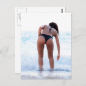 Bikini Beach Babe! briefkaart foto's (Voorkant / Achterkant)