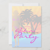 Bikini Beach Bachelorette Party Kaart (Voorkant)