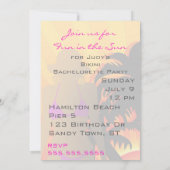 Bikini Beach Bachelorette Party Kaart (Achterkant)