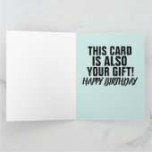 BIKINI BEACH GIRL FUNNY BIRTHDAY Wenskaart Kaart (Binnen)