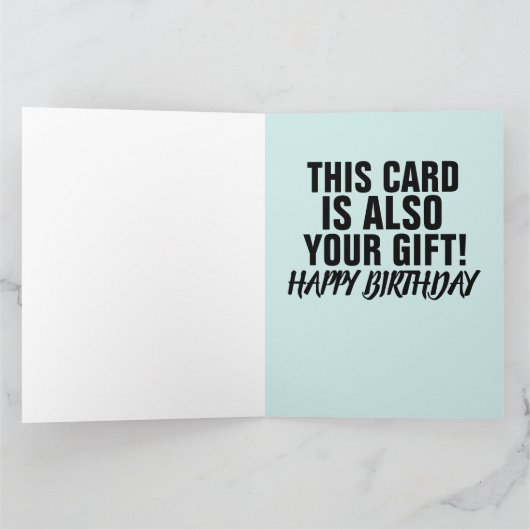 BIKINI BEACH GIRL FUNNY BIRTHDAY Wenskaart Kaart (Binnen)