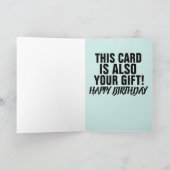 BIKINI BEACH GIRL FUNNY BIRTHDAY Wenskaart Kaart (Binnen)