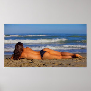 BIKINI BEACH GIRL G STRING SUIT POSTER