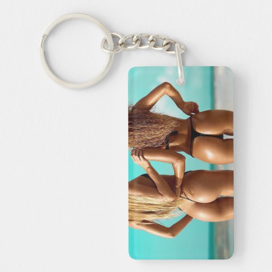 Bikini Beach Girls Photo Key Chain Sleutelhanger