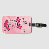Bikini Beach Ready Girly Pink Bagagelabel (Voorkant (horizontaal))