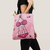 Bikini Beach Ready Girly Pink Tote Bag (Dichtbij)