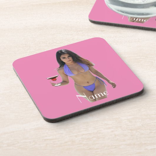 Bikini Beauty Thunder_Cove Bier Onderzetter (Linkerzijde)