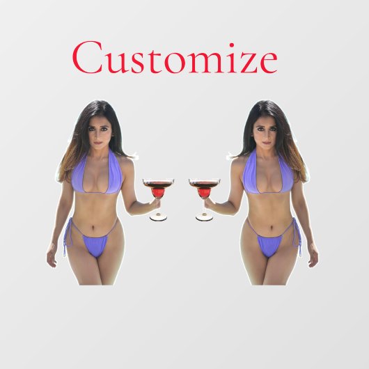 Bikini Beauty Thunder_Cove Raamsticker (Vel)