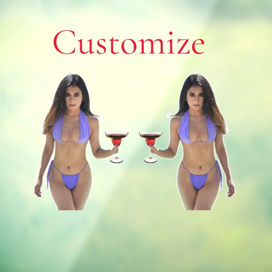 Bikini Beauty Thunder_Cove Raamsticker (Vel 3)