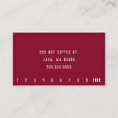 Bikini Belly Barista Coffee Horizontal Drive-Thru Klantenkaartje (Achterkant)