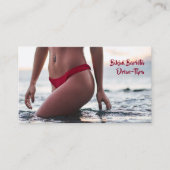 Bikini Belly Barista Coffee Horizontal Drive-Thru Klantenkaartje (Voorkant)