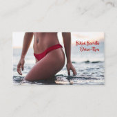 Bikini Belly Barista Coffee Horizontal Drive-Thru Klantenkaartje (Voorkant)