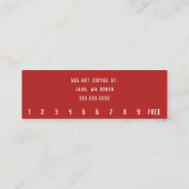 Bikini Belly Barista Coffee Horizontal Drive-Thru Klantenkaartje (Achterkant)