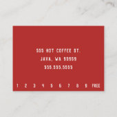 Bikini Belly Barista Coffee Horizontal Drive-Thru Klantenkaartje (Achterkant)