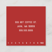 Bikini Belly Barista Coffee Horizontal Drive-Thru Klantenkaartje (Achterkant)