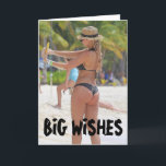 BIKINI BIG BOTTOM GIRL FUNNY BIRTHDAY CARDS KAART<br><div class="desc">BIG BOTTOMED BEACH GIRL BIRTHDAY CARD. BERICHTEN: DEZE KAART IS OOK UW GIFT.</div>