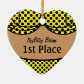 Bikini Black Polka Dot Keramisch Ornament (Voorkant)