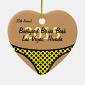 Bikini Black Polka Dot Keramisch Ornament (Achterkant)