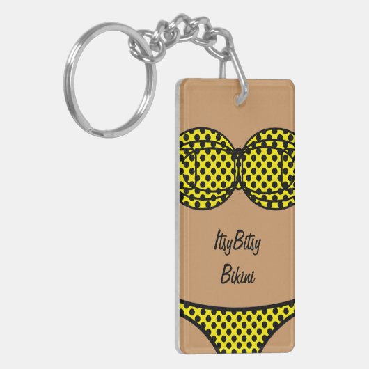 Bikini Black Polka Dot Sleutelhanger (Voorkant Links)