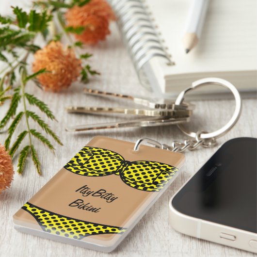 Bikini Black Polka Dot Sleutelhanger (Voorkant Rechts)