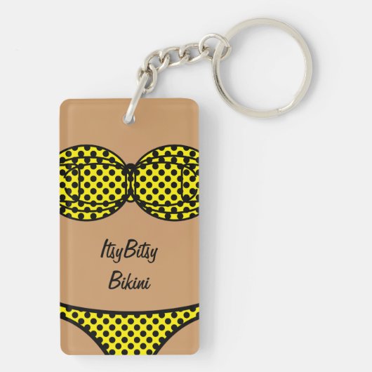 Bikini Black Polka Dot Sleutelhanger (achterkant)