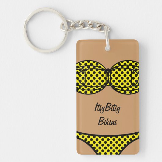 Bikini Black Polka Dot Sleutelhanger (Voorkant)