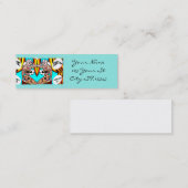 Bikini blonde dames getatoeëerd mini visitekaartje (Voorkant / Achterkant)