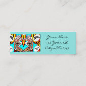 Bikini blonde dames getatoeëerd mini visitekaartje (Voorkant)