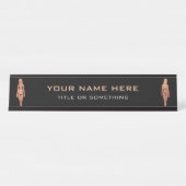 Bikini Blondine Bureau Naambordje (Voorkant)