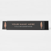 Bikini Blondine Bureau Naambordje (Voorkant)