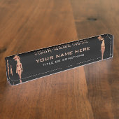 Bikini Blondine Naambordje (Zijkant)