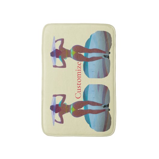 Bikini Booty Beach Meisje Thunder_Cove Badmat (Voorkant Verticaal)