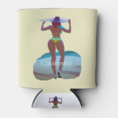 Bikini Booty Beach Meisje Thunder_Cove Blikjeskoeler (Voorkant)