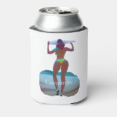 Bikini Booty Beach Meisje Thunder_Cove Blikjeskoeler (Blikje Achterkant)