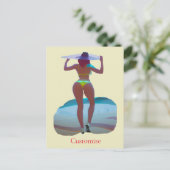 Bikini Booty Beach Meisje Thunder_Cove Briefkaart (Staand voorkant)