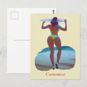 Bikini Booty Beach Meisje Thunder_Cove Briefkaart (Voorkant / Achterkant)