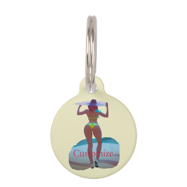 Bikini Booty Beach Meisje Thunder_Cove Huisdierpenning (Voorkant)